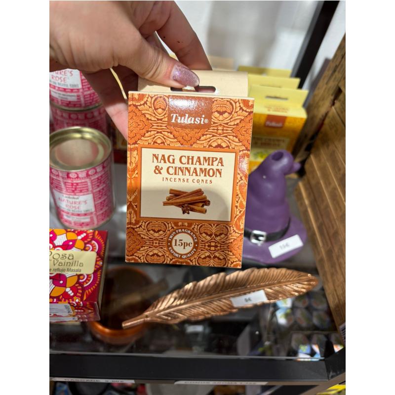 Conos con aroma Incienso Tulasi Nag Champa & Cinnamon