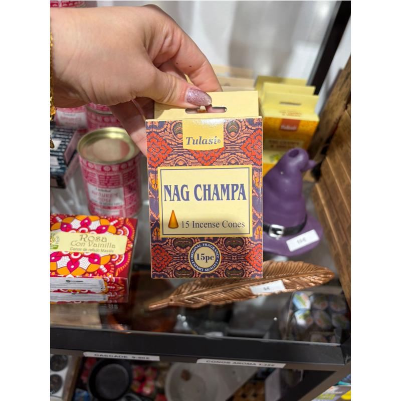 Conos con aroma Incienso Tulasi Nag Champa