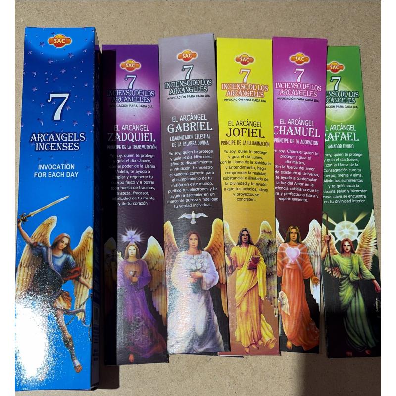 Inciensos especiales Sac (Arcangeles, Zadquiel, Gabriel, Jofier, Chamuel y Rafael)
