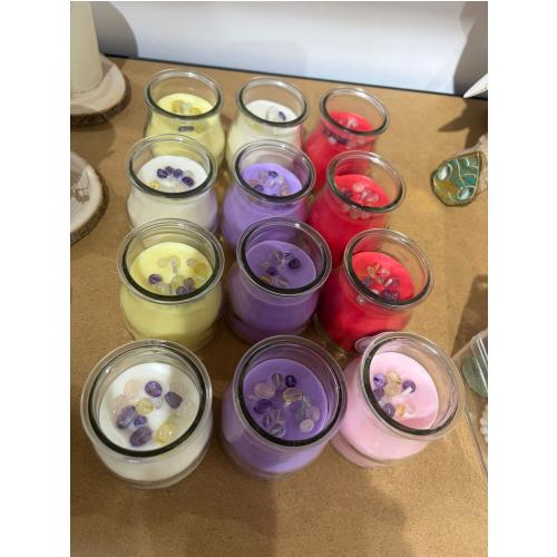 Vela para rituales con cuarzos Hechizos de María