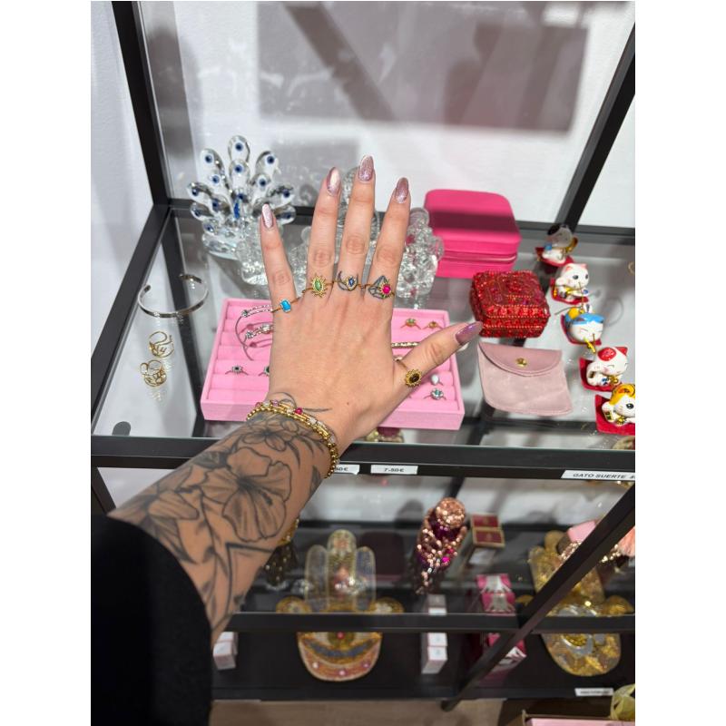 Anillo ajustable con piedra natural