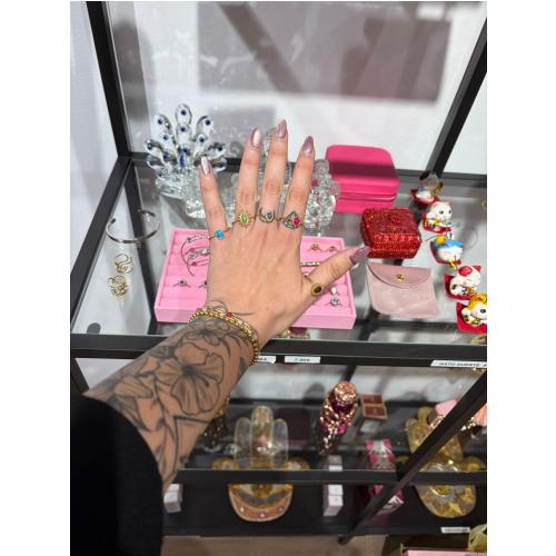 Anillo ajustable con piedra natural