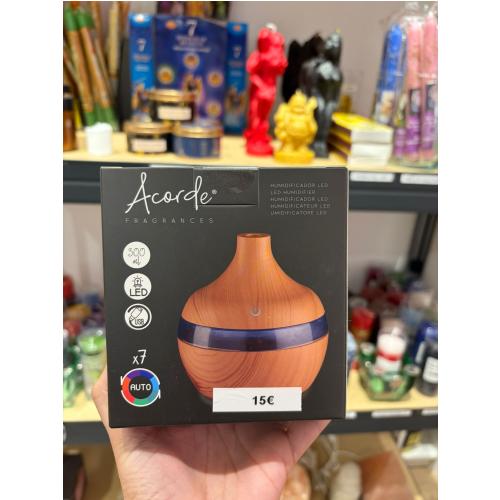 Humidificador colores led (Forma de jarrón de madera)
