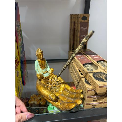 Quemador de incienso mano de budha